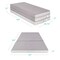 Best Choice Products 4in Thick Folding Portable Gray Mattress Topper w/ Carry Case, Washable Cover